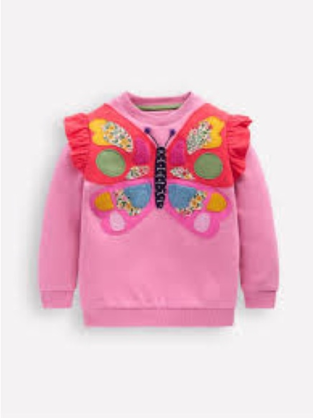 Mini boden butterfly sweatshirt